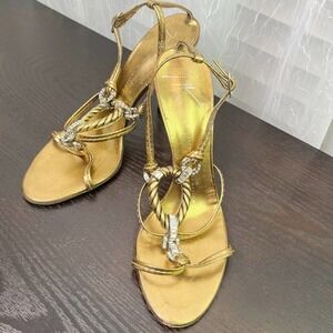 Giuseppe Zanotti evening sandals Swarovski crystal Size 7.5